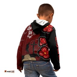 ANZAC Aboriginal Australia Kid Hoodie For the Fallen