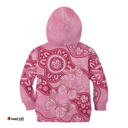 Australia Indigenous Kid Hoodie Breast Cancer Pink Aboriginal Butterfly