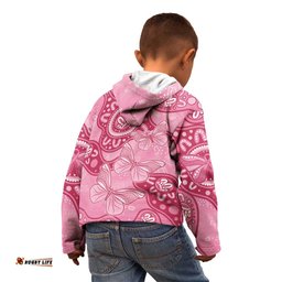 Australia Indigenous Kid Hoodie Breast Cancer Pink Aboriginal Butterfly