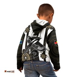 Custom Text And Number NAIDOC Collingwood Football Kid Hoodie Proud To Be Magpies Aboriginal Version