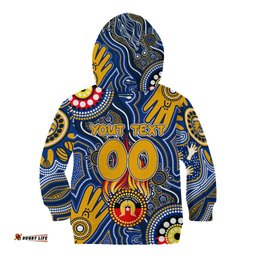 Personalised NAIDOC Week 2024 West Coast Eagles Kid Hoodie Australian Aboriginal Hand Painting