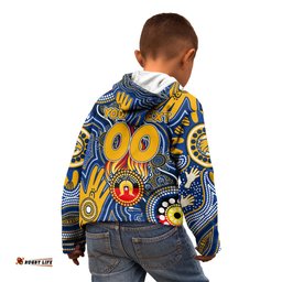 Personalised NAIDOC Week 2024 West Coast Eagles Kid Hoodie Australian Aboriginal Hand Painting