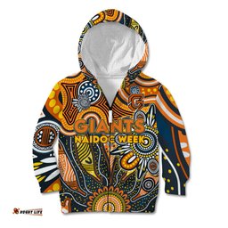 Personalised Giants NAIDOC Week 2024 Kid Hoodie Aussie Aboriginal Art