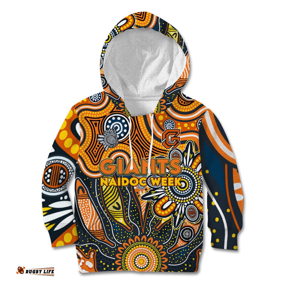 Personalised Giants NAIDOC Week 2024 Kid Hoodie Aussie Aboriginal Art