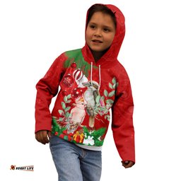 Kookaburra Lover Kid Hoodie Australia Koalaty Merry Christmas Aboriginal