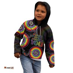 Personalised Australia LGBT Kid Hoodie Be You Do You Celebrate You Aboriginal Style