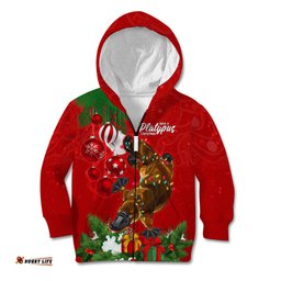 Platypus Lover Kid Hoodie Australia Merry Christmas Aboriginal