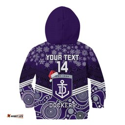 Custom Dockers Football Christmas Kid Hoodie Merry Xmas 2023 Mix Aboriginal Art