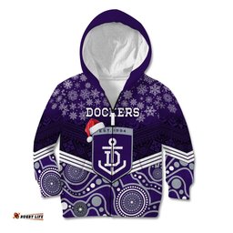 Custom Dockers Football Christmas Kid Hoodie Merry Xmas 2023 Mix Aboriginal Art