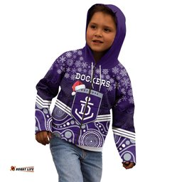 Custom Dockers Football Christmas Kid Hoodie Merry Xmas 2023 Mix Aboriginal Art