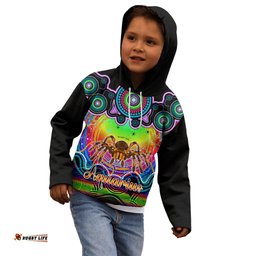 Personalised Australia Scorpio Tarantulas Spider Zodiac Kid Hoodie Auz Astrology Aboriginal Rainbow