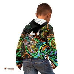 Custom Tigers Rugby Aboriginal Art Kid Hoodie NAIDOC Indigenous Tribal