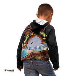 Australia Possum Kid Hoodie Aboriginal Art Mix Aussie Opal