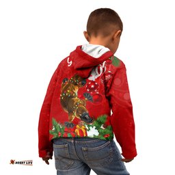 Personalised Platypus Lover Kid Hoodie Australia Merry Christmas Aboriginal