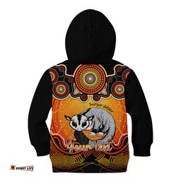 Personalised Australia Gemini Sugar Gilder Zodiac Kid Hoodie Auz Astrology Aboriginal Red