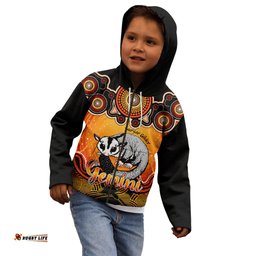 Personalised Australia Gemini Sugar Gilder Zodiac Kid Hoodie Auz Astrology Aboriginal Red