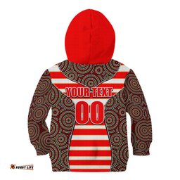 NRL Dolphins Kid Hoodie Mix Dot Aboriginal