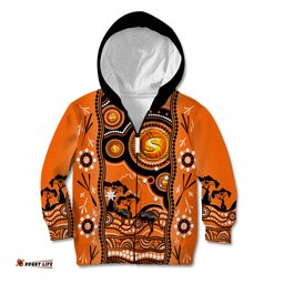 Perth Scorchers Cricket Kid Hoodie Happy Australia Day Aboriginal Art