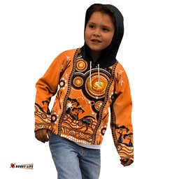 Perth Scorchers Cricket Kid Hoodie Happy Australia Day Aboriginal Art