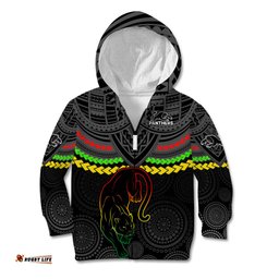 Panthers Rugby Kid Hoodie Polynesian and Aboriginal Vibe