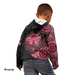 Australia Indigenous Mother's Day Kid Hoodie Aboriginal Breast Cancer Ribbon