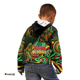 Panthers Rugby Aboriginal Art Kid Hoodie NAIDOC Indigenous Tribal