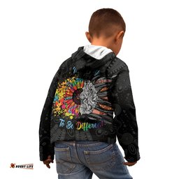 Australia Aboriginal Kid Hoodie Autism It's Okay To Be Different