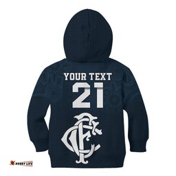 Custom AFL Blues Champions 2023 Kid Hoodie Proud Carlton Aboriginal Vibe