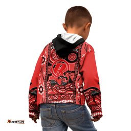 Melbourne Renegades Cricket Kid Hoodie Happy Australia Day Aboriginal Art