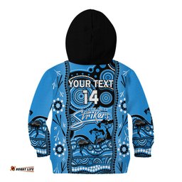 Custom Adelaide Strikers Cricket Kid Hoodie Happy Australia Day Aboriginal Art