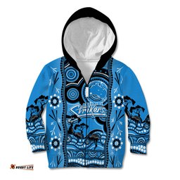 Custom Adelaide Strikers Cricket Kid Hoodie Happy Australia Day Aboriginal Art