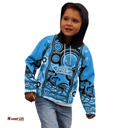 Custom Adelaide Strikers Cricket Kid Hoodie Happy Australia Day Aboriginal Art