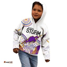 Melbourne Storm 2023 Kid Hoodie Special NRL Rugby Indigenous Aboriginal