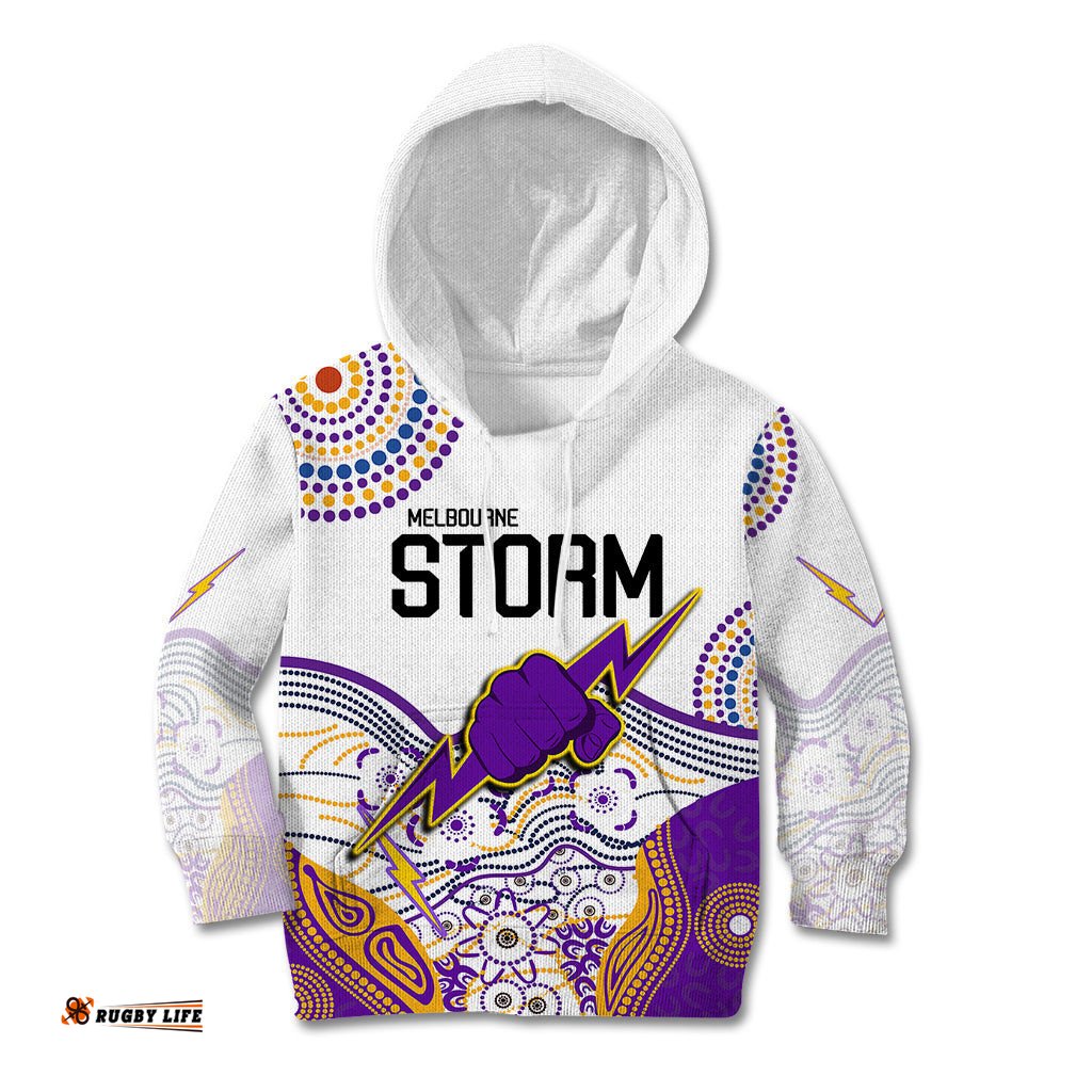 Melbourne Storm 2023 Kid Hoodie Special NRL Rugby Indigenous Aboriginal