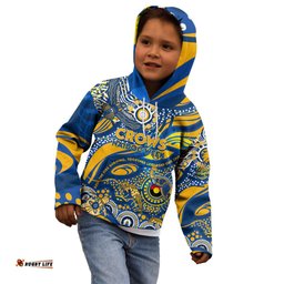 Custom NAIDOC Week 2024 Eagles Kid Hoodie Aboriginal Animals Keep The Fire Burning
