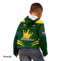 Personalised 12 June Australia King Birthday Kid Hoodie Aboriginal National Color