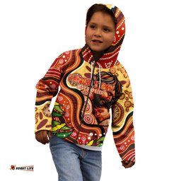 Custom Father's Day Australia Kid Hoodie Best Dad Ever Aboriginal Art