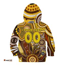 Personalised Hawks NAIDOC Week 2024 Kid Hoodie Aussie Aboriginal Art