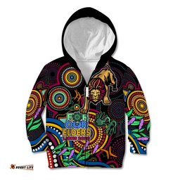 Lions Football Aboriginal Art Kid Hoodie NAIDOC Indigenous Tribal