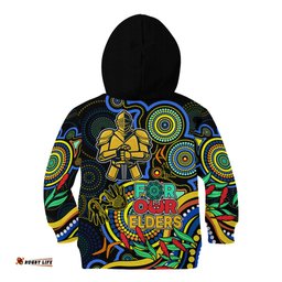 Titans Rugby Aboriginal Art Kid Hoodie NAIDOC Indigenous Tribal