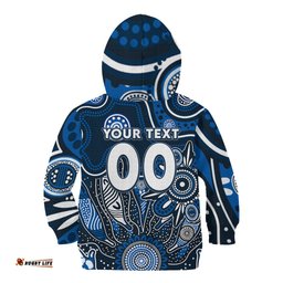 Personalised Blues NAIDOC Week 2024 Kid Hoodie Aussie Aboriginal Art