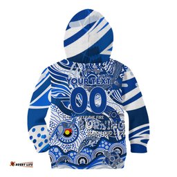 Custom NAIDOC Week 2024 Kangaroos Kid Hoodie Aboriginal Animals Keep The Fire Burning