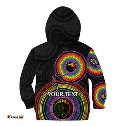 Personalised Australia LGBT Kid Hoodie You Are Exactly Who You Should Be Aboriginal Style
