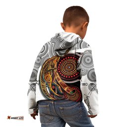 Aboriginal Kangaroo Pattern Dot Art Kid Hoodie TS04