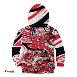 Custom NAIDOC Week 2024 Saints Kid Hoodie Aboriginal Animals Keep The Fire Burning