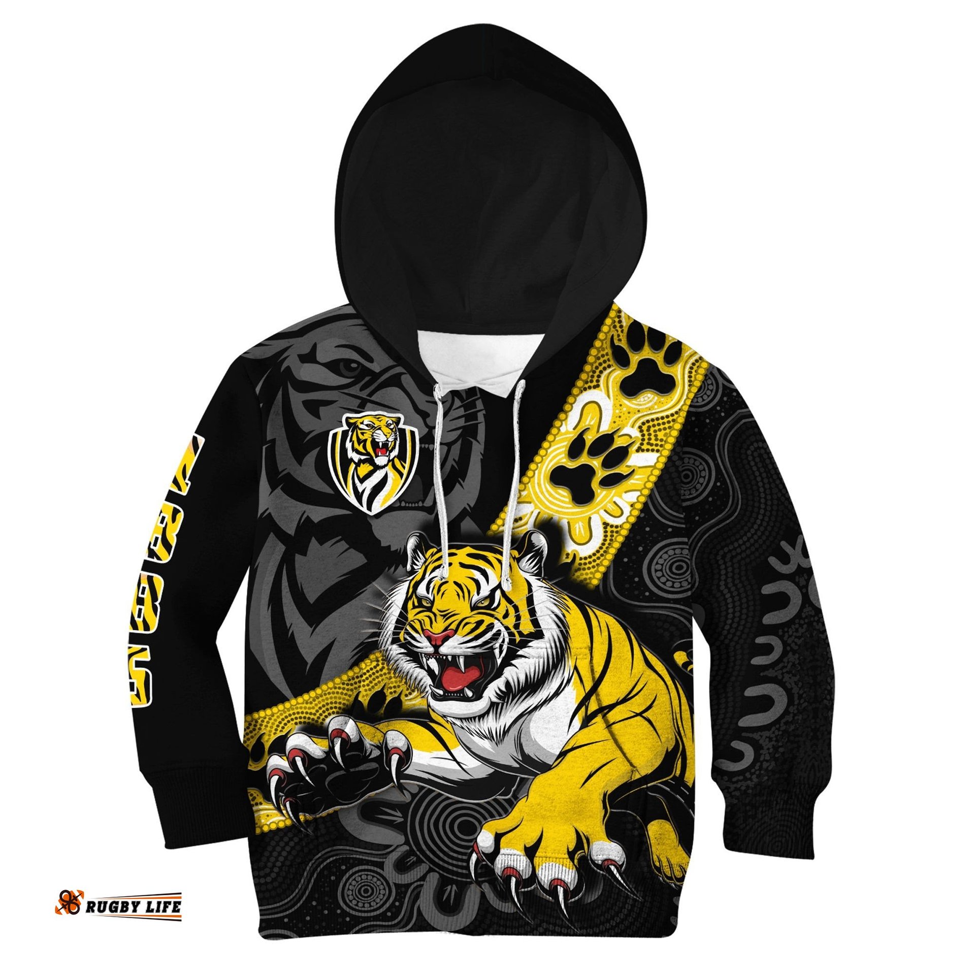 Richmond Football Hoodie KID Tigers 1885 Indigenous Basic Style