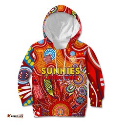 Personalised Sunnies NAIDOC Week 2024 Kid Hoodie Aussie Aboriginal Art