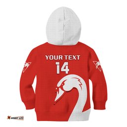 Personalised Sydney Swans Football Kid Hoodie Go Swannies Sporty Style