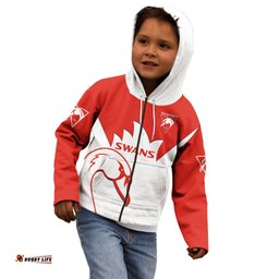 Personalised Sydney Swans Football Kid Hoodie Go Swannies Sporty Style