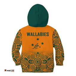 Australia Rugby Wallabies Kangraroos Kid Hoodie